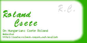 roland csete business card